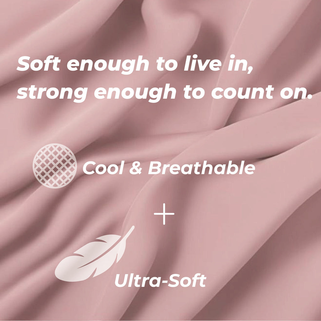 Close-up of the belly band fabric: cool, breathable and ultra-soft
