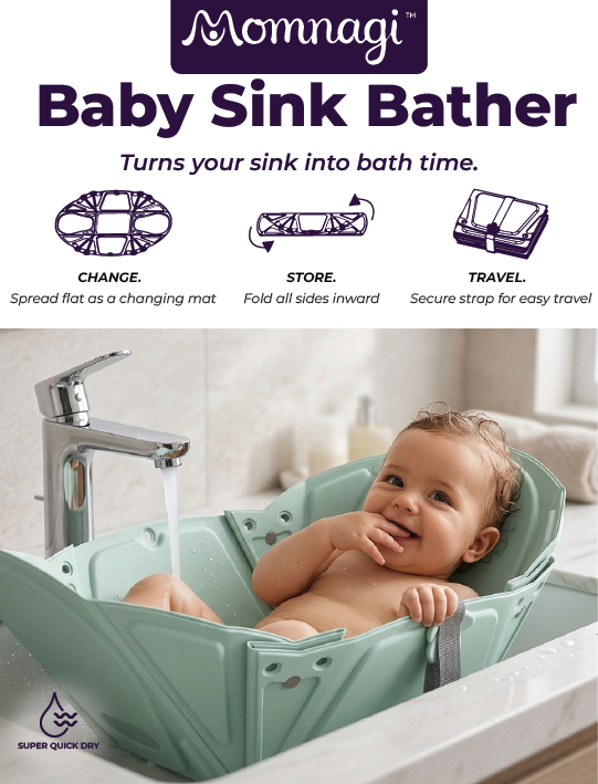 Momnagi Baby Sink Bather: change, store, travel