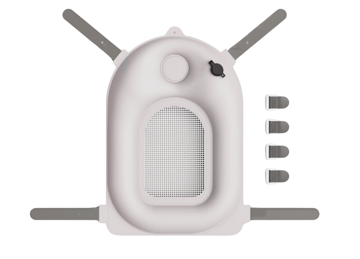 Momnagi Baby Bath Support Cushion, inflatable insert, gray