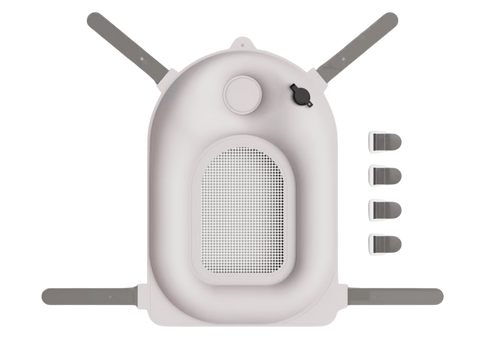 Momnagi Baby Bath Support Cushion, inflatable insert, gray